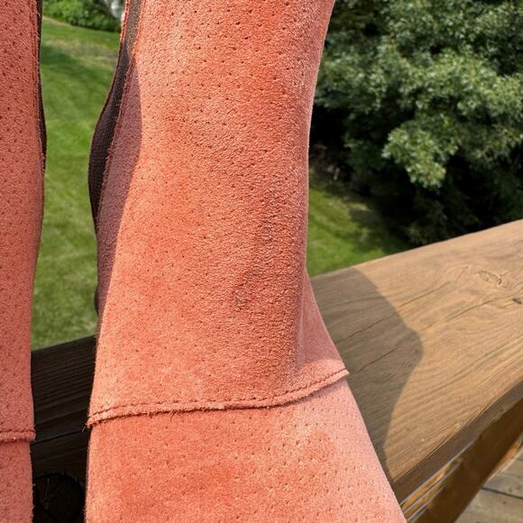 Sorel size 9 Joan of Arctic Wedge II Chelsea Suede Bootie - Teak Brown Orange - Picture 12 of 15